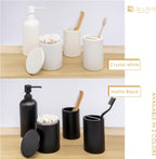 Bathroom Accessory Set - 4 Pcs Matte Black Bathroom Set 