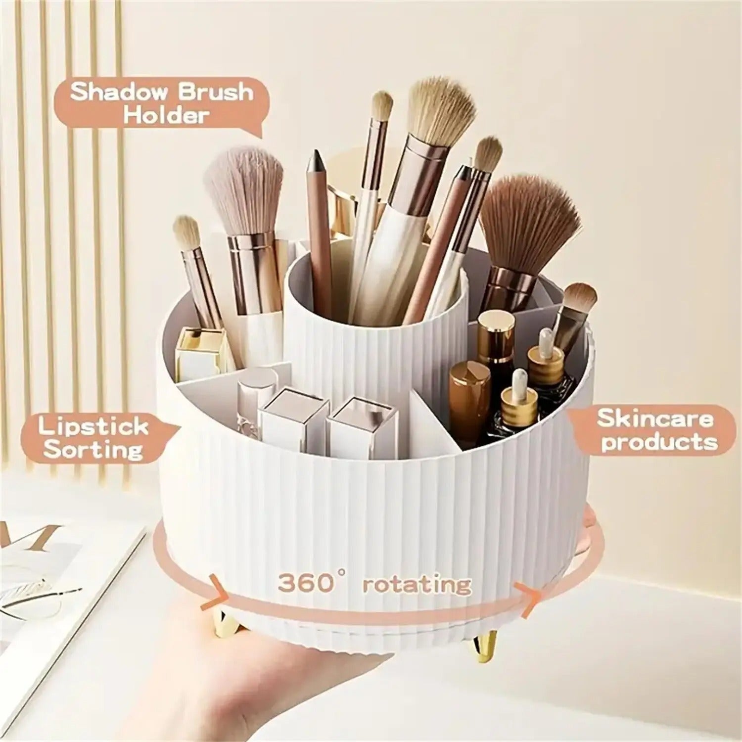 360° Rotating Makeup Organizer Multi-Functional