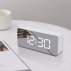 LED Digital Alarm Clock with Temperature Display – Modern Desktop Electronic Clock for Bedroom, Home & Office