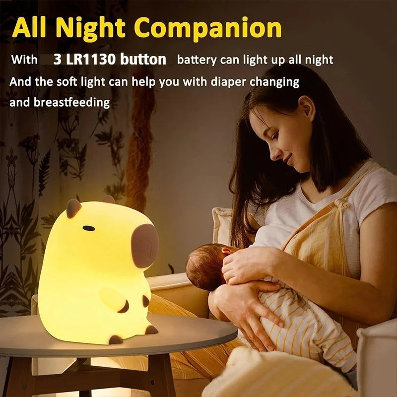 Night Light, Cute Animal Silicone Bedside Sleep Light