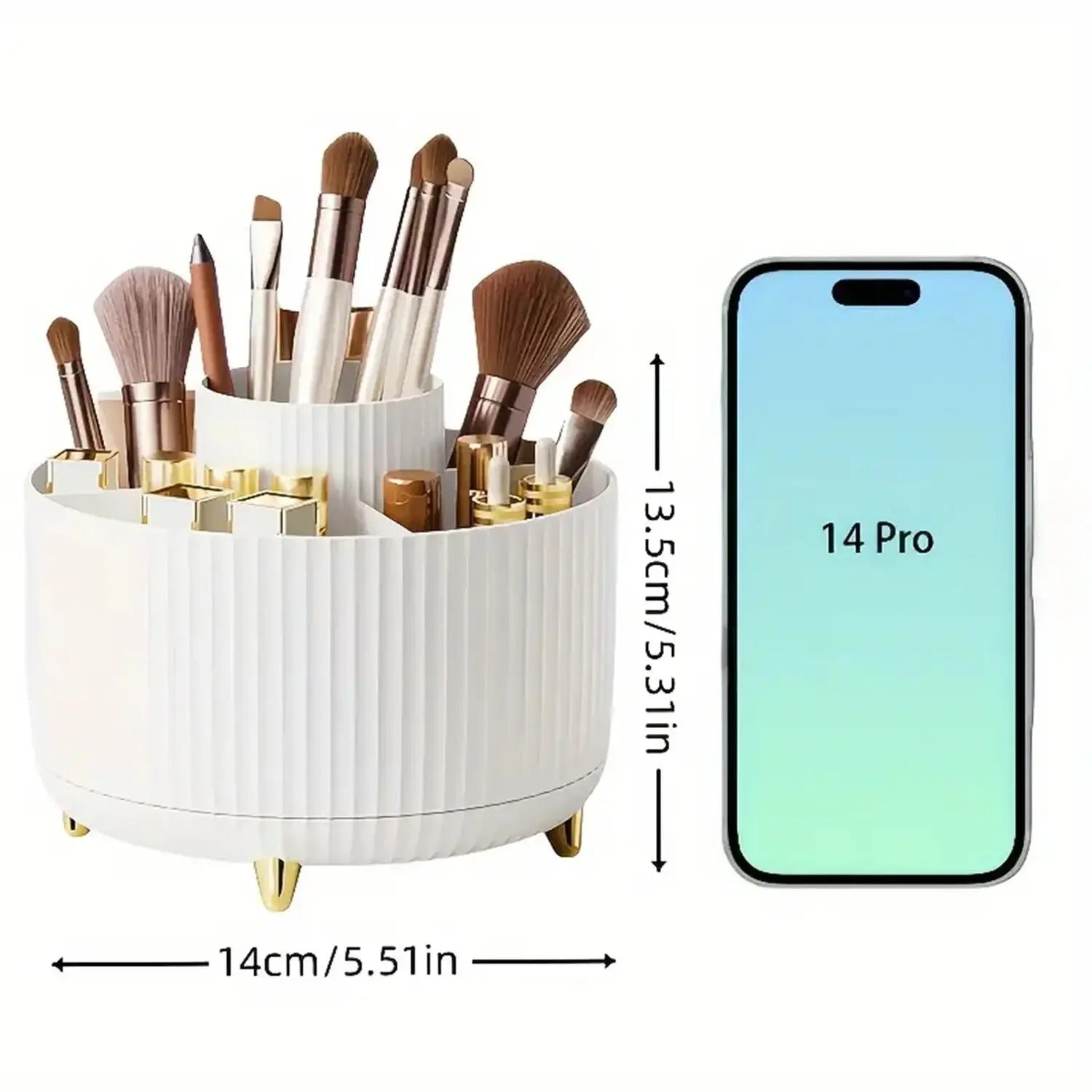 360° Rotating Makeup Organizer Multi-Functional