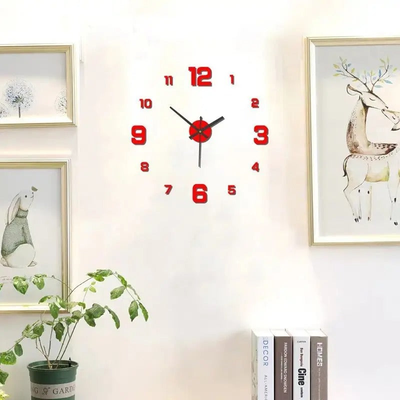 3D Creative Frameless DIY Wall Hanging Clock