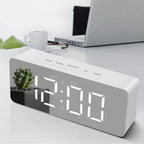 LED Digital Alarm Clock with Temperature Display – Modern Desktop Electronic Clock for Bedroom, Home & Office