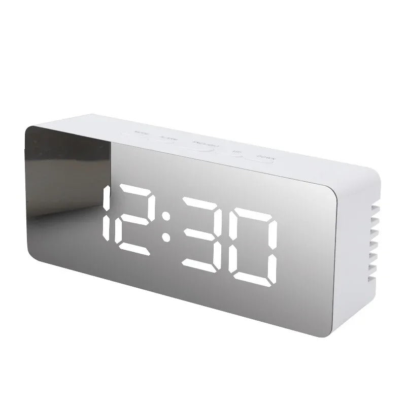 LED Digital Alarm Clock with Temperature Display – Modern Desktop Electronic Clock for Bedroom, Home & Office